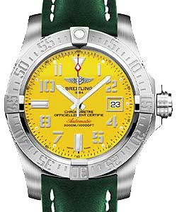 Replica Breitling Avenger II-GMT A1733110/I519 leather green deployant
