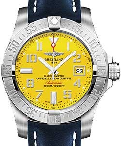 replica breitling avenger ii-gmt a1733110/i519 leather blue deployant watches