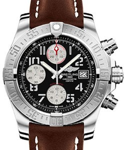 replica breitling avenger ii-gmt a1338111/bc33 leather brown deployant watches