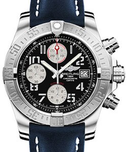 replica breitling avenger ii-gmt a1338111/bc33 leather blue deployant watches