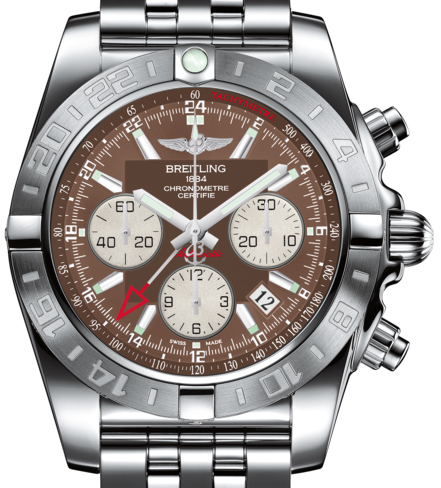 replica breitling chronomat gmt-chronograph ab042011/q589 pilot steel watches
