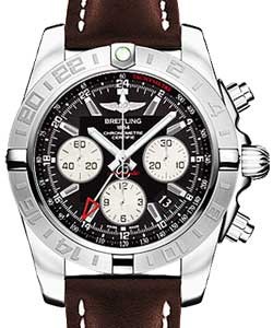 replica breitling chronomat gmt-chronograph ab042011/bb56 leather brown tang watches