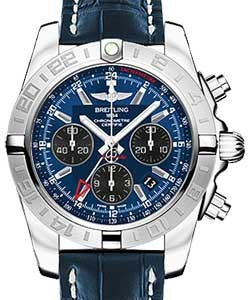 replica breitling chronomat gmt-chronograph ab042011/c852 croco blue deployant watches