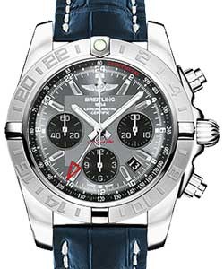 replica breitling chronomat gmt-chronograph ab042011/f561 croco blue deployant watches