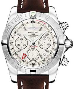 replica breitling chronomat gmt-chronograph ab042011/g745 leather brown tang watches