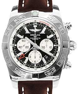 Replica Breitling Chronomat GMT-Chronograph AB041012/BA69 leather brown tang