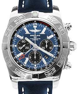 replica breitling chronomat gmt-chronograph ab041012/c835 leather blue tang watches