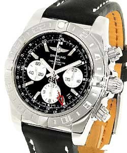 replica breitling chronomat gmt-chronograph ab042011/bb56 leather black tang watches