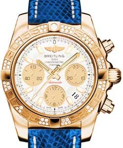replica breitling chronomat rose-gold hb0140aa/g713 lizard blue marine deployant watches