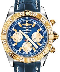 replica breitling chronomat rose-gold cb0110aa/c790 croco blue deployant watches