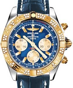 replica breitling chronomat rose-gold cb0110aa/c790 croco blue tang watches
