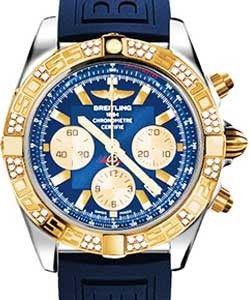 replica breitling chronomat rose-gold cb0110aa/c790 diver pro iii blue deployant watches