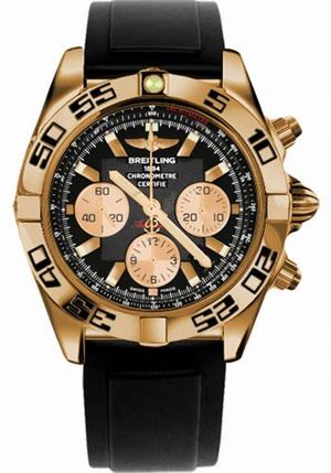 replica breitling chronomat rose-gold hb0110c1/b968 diver pro ii black folding watches