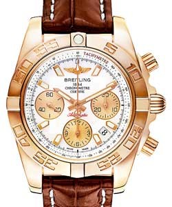 replica breitling chronomat rose-gold hb014012/a722 croco brown deployant watches