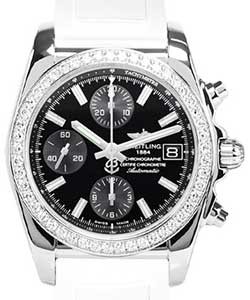 replica breitling chronomat 38 steel a1331053/bd92 diver pro ii white pushbutton foldin watches