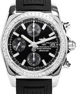 replica breitling chronomat 38 steel a1331053/bd92 diver pro iii black pushbutton foldi watches