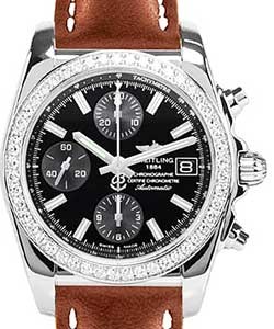 Replica Breitling Chronomat 38 Steel A1331053/BD92 leather gold folding