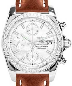 Replica Breitling Chronomat 38 Steel A1331053/A774 leather gold tang