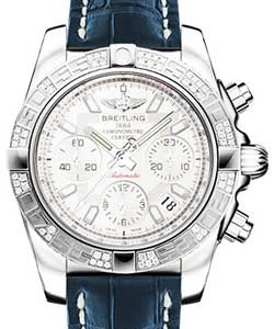 replica breitling chronomat 41 steel ab0140aa/g711 croco blue folding watches