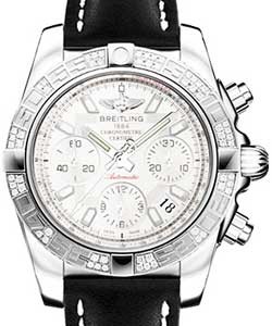 Replica Breitling Chronomat 41 Steel AB0140AA/G711 leather black tang