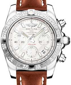 Replica Breitling Chronomat 41 Steel AB0140AA/G711 leather gold tang