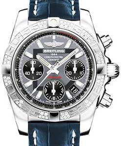 replica breitling chronomat 41 steel ab0140aa/f554 croco blue folding watches