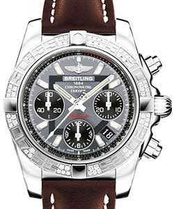replica breitling chronomat 41 steel ab0140aa/f554 leather brown tang watches