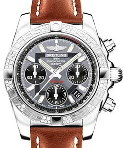 Replica Breitling Chronomat 41 Steel AB0140AA/F554 leather gold tang