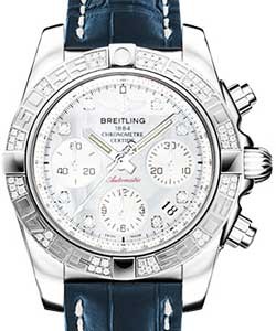 replica breitling chronomat 41 steel ab0140aa/g712 croco blue folding watches