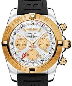 replica breitling chronomat 44mm gmt 2-tone cb042012/a739 diver pro iii black folding watches