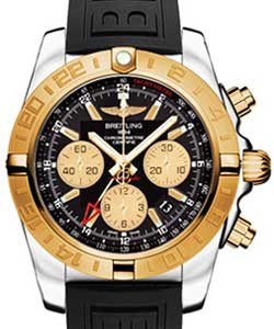 replica breitling chronomat 44mm gmt 2-tone cb042012/bb86 diver pro iii black tang watches