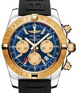 replica breitling chronomat 44mm gmt 2-tone cb042012/c858 diver pro iii black folding watches