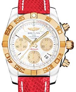 replica breitling chronomat b01 2-tone cb014012/a722 lizard red deployant watches