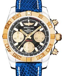 replica breitling chronomat b01 2-tone cb014012/ba53/lizard/blue/marine/deployant watches