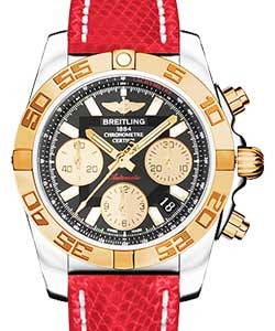 replica breitling chronomat b01 2-tone cb014012/ba53 lizard red deployant watches