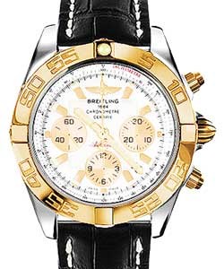 replica breitling chronomat b01 2-tone cb011012/a696 croco black deployant watches