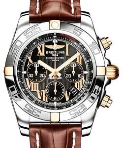replica breitling chronomat b01 2-tone ib011012/b957 croco gold deployant watches