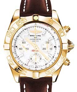 replica breitling chronomat b01 rose-gold hb011012/a698 leather brown deployant watches