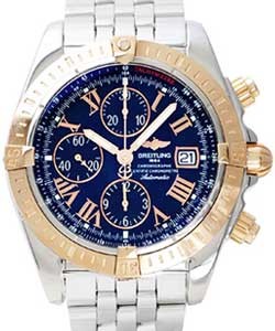 replica breitling chronomat evolution 2-tone-on-bracelet c1335612.c710 watches