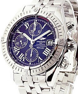 replica breitling chronomat evolution steel-on-bracelet a1335611/a569ss blu watches