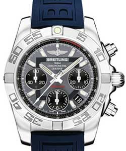replica breitling chronomat evolution steel-on-strap ab014012/f554 diver pro iii blue deployant watches