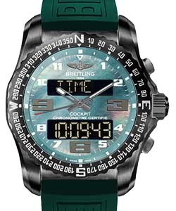 replica breitling cockpit b50 titanium vb5010d3/l530 twinpro green black deployant watches