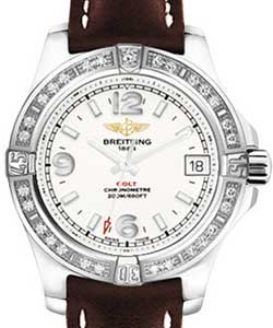 replica breitling colt ladys-stainless-steel- a7438953/g803 leather brown tang watches