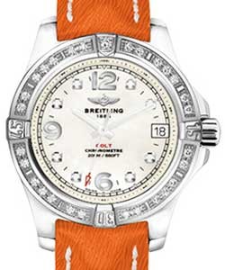 replica breitling colt ladys-stainless-steel- a7438953/a771 sahara orange deployant watches