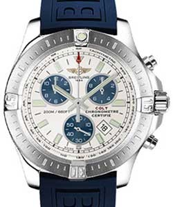 replica breitling colt ii chrono-steel a7338811/g790 diver pro iii blue deployant watches