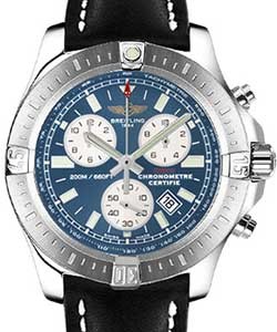 replica breitling colt ii chrono-steel a7338811/c905 leather black deployant watches