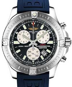 replica breitling colt ii chrono-steel a7338811/bd43 diver pro iii blue deployant watches