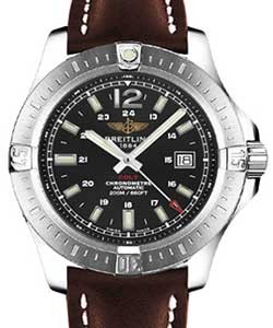 replica breitling colt ii mens-steel a1738811/bd44 leather brown deployant watches