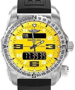 replica breitling emergency titanium e76325a4/i520 diver pro iii black deployant watches