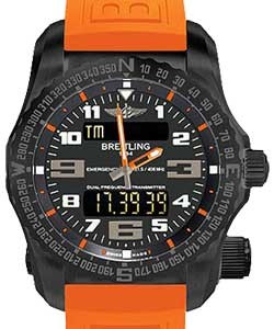 replica breitling emergency titanium v76325a5/bc46 twinpro orange black deployant watches